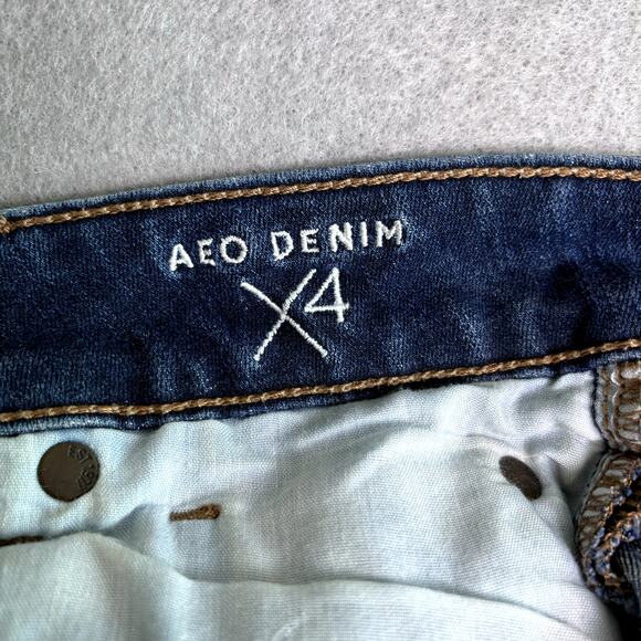 American Eagle Denim Cut Off 3" Shortie Shorts Summer Picnic 4 - Picture 6 of 7